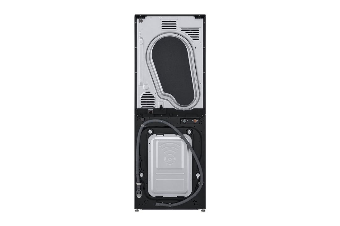 LG WashTower Schwarz (Waschmaschine: EEK A, 12kg, 1350 U./Min.; Trockner: EEK C, 10kg) Waschmaschine & Trockner in einem Gerät I WT1210BBF, WT1210BBF