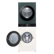 LG WashTower Weiß/Grün (Waschmaschine: EEK A, 12kg, 1350 U./Min.; Trockner: EEK C, 10kg) Waschmaschine & Trockner in einem Gerät I WT1210EGF, WT1210EGF