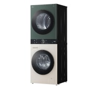 LG WashTower Weiß/Grün (Waschmaschine: EEK A, 12kg, 1350 U./Min.; Trockner: EEK C, 10kg) Waschmaschine & Trockner in einem Gerät I WT1210EGF, WT1210EGF