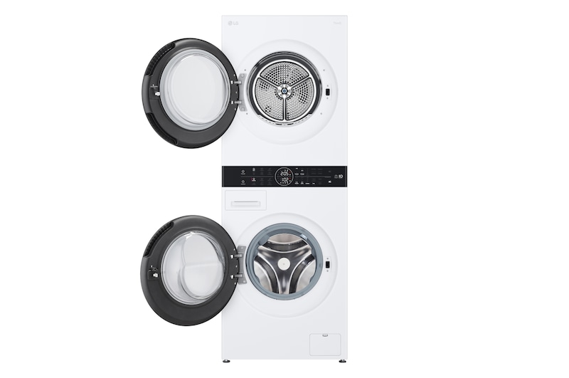 LG WashTower Weiß (Waschmaschine: EEK A, 12kg, 1350 U./Min.; Trockner: EEK C, 10kg) Waschmaschine & Trockner in einem Gerät I WT1210WWF, WT1210WWF