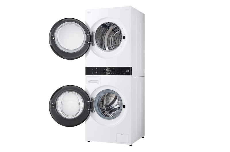 LG WashTower Weiß (Waschmaschine: EEK A, 12kg, 1350 U./Min.; Trockner: EEK C, 10kg) Waschmaschine & Trockner in einem Gerät I WT1210WWF, WT1210WWF