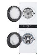 LG WashTower Weiß (Waschmaschine: EEK A, 12kg, 1350 U./Min.; Trockner: EEK C, 10kg) Waschmaschine & Trockner in einem Gerät I WT1210WWF, WT1210WWF