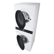 LG WashTower Weiß (Waschmaschine: EEK A, 12kg, 1350 U./Min.; Trockner: EEK C, 10kg) Waschmaschine & Trockner in einem Gerät I WT1210WWF, WT1210WWF