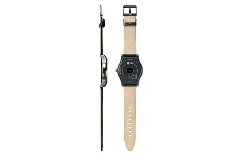 LG Smartwatch mit 1,2 GHz Quad-Core-Prozessor, 3,3 cm (1,3 Zoll) rundem Plastic-OLED-Display und Android Wear, Watch Urbane