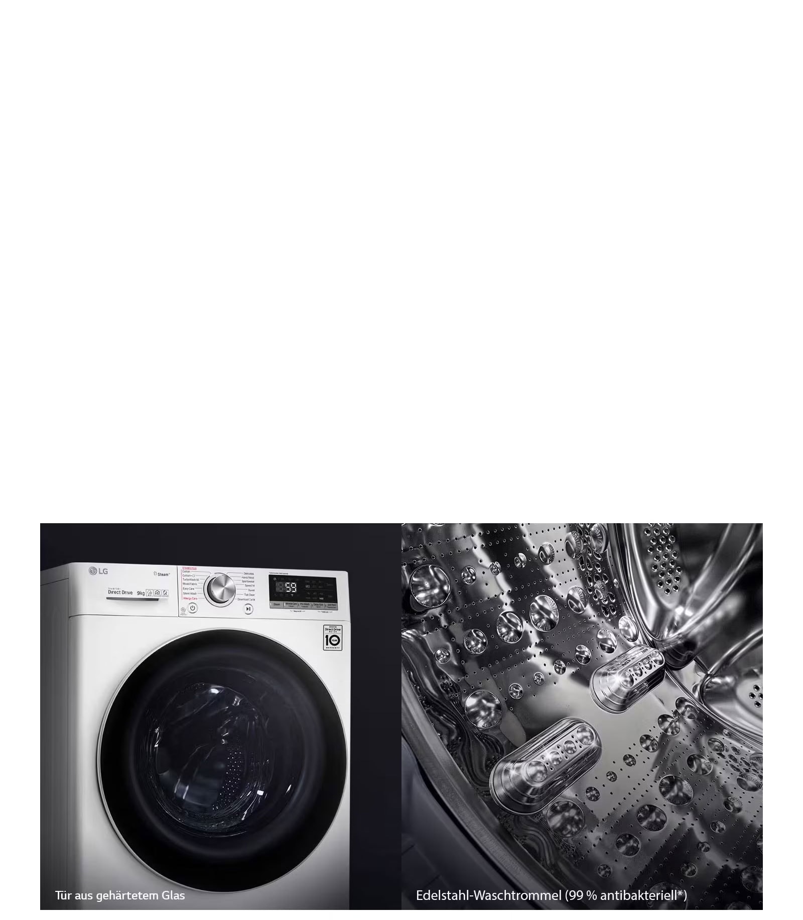 Waschmaschine | 9 kg | Energieeffizienzklasse A | AI DD® | Steam | 1360 U./ Min. | TurboWash® 360° | F4WR709G - F4WR709G | LG DE | Frontlader