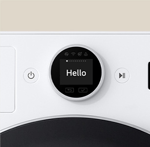 waeschmaschinen mit AI DD schriebt "Hello"