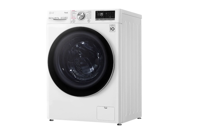 LG  Waschtrockner Weiß (E/A, 10,5 kg / 7 kg, 1.360 U./Min.) mit Steam & TurboWash® 360° | V7WD107H2E, V7WD107H2E