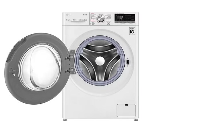 LG  Waschtrockner Weiß (E/A, 10,5 kg / 7 kg, 1.360 U./Min.) mit Steam & TurboWash® 360° | V7WD107H2E, V7WD107H2E