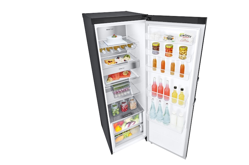LG Freistehender Kühlschrank (C, 386L, 186 cm hoch) mit 77 kWh/a & Inverter Linear Compressor® | GLM71MCCSX, GLM71MCCSX