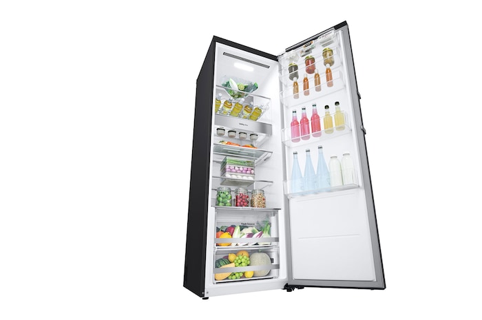 LG Freistehender Kühlschrank (C, 386L, 186 cm hoch) mit 77 kWh/a & Inverter Linear Compressor® | GLM71MCCSX, GLM71MCCSX