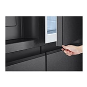 LG Side-by-Side mit Eis-, Crushed Ice- und Wasserspender | 638 Liter Kapazität | Festwasseranschluss | Essence Matte Black | GSJC40EPPE, GSJC40EPPE