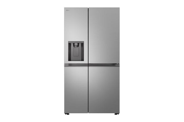 Vorderseite von Side-by-Side Kühlschrank (E, 641L, 179cm hoch) mit Eis-, Crushed Ice- und Wasserspender & internem Wassertank | GSJC41PYPE