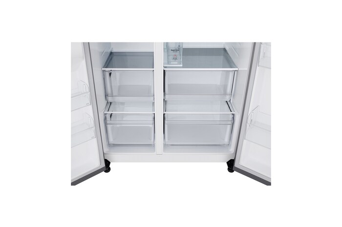 LG Side-by-Side Kühlschrank (E, 641L, 179cm hoch) mit Eis-, Crushed Ice- und Wasserspender & internem Wassertank | GSJC41PYPE, GSJC41PYPE