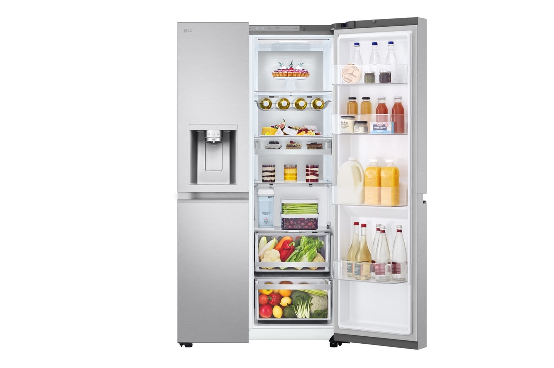 LG Side-by-Side Kühlschrank (EEK B, 623L, 179 cm hoch) mit Eis-, Crushed Ice- und Wasserspender & internem Wassertank | GSLE91MBAB, GSLE91MBAB