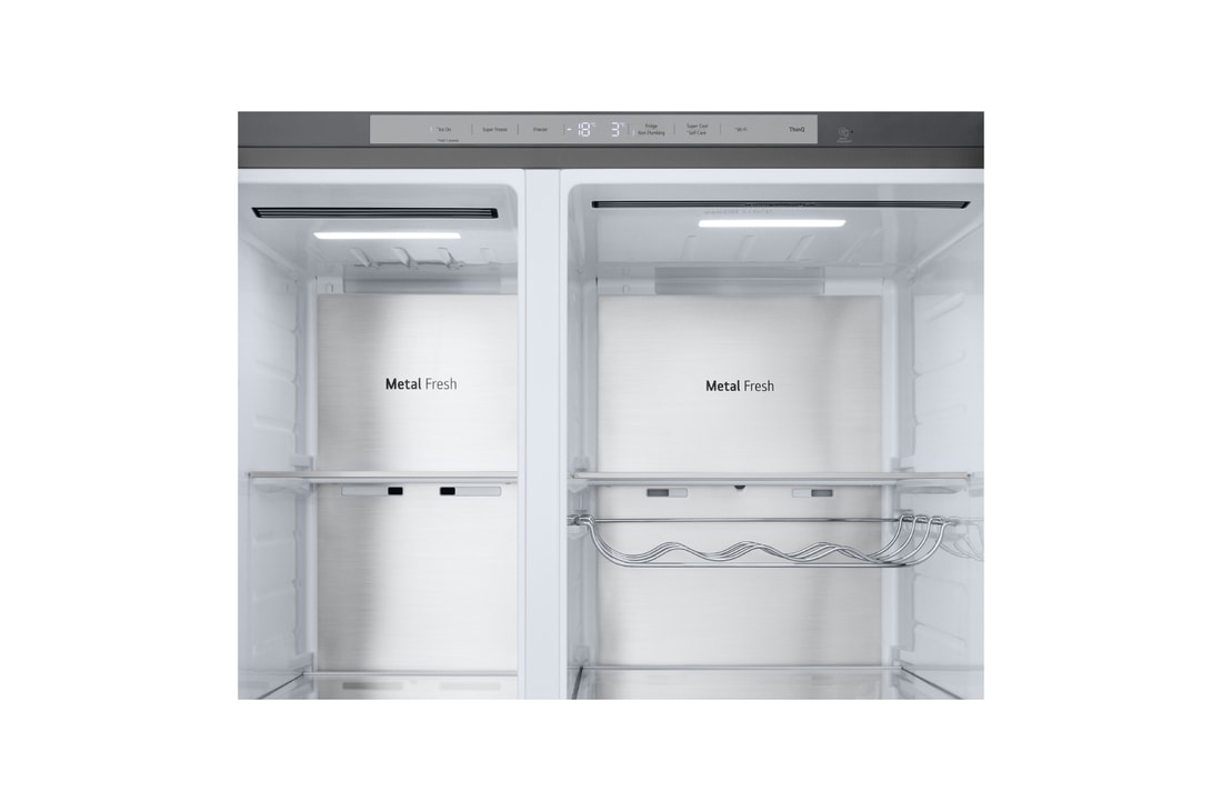 LG Side-by-Side Kühlschrank (EEK B, 623L, 179 cm hoch) mit Eis-, Crushed Ice- und Wasserspender & internem Wassertank | GSLE91MBAB, GSLE91MBAB