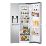 LG Side-by-Side Kühlschrank (B, 623L, 179 cm hoch) mit Eis-, Crushed Ice- und Wasserspender & internem Wassertank | GSLE91MBAB, GSLE91MBAB