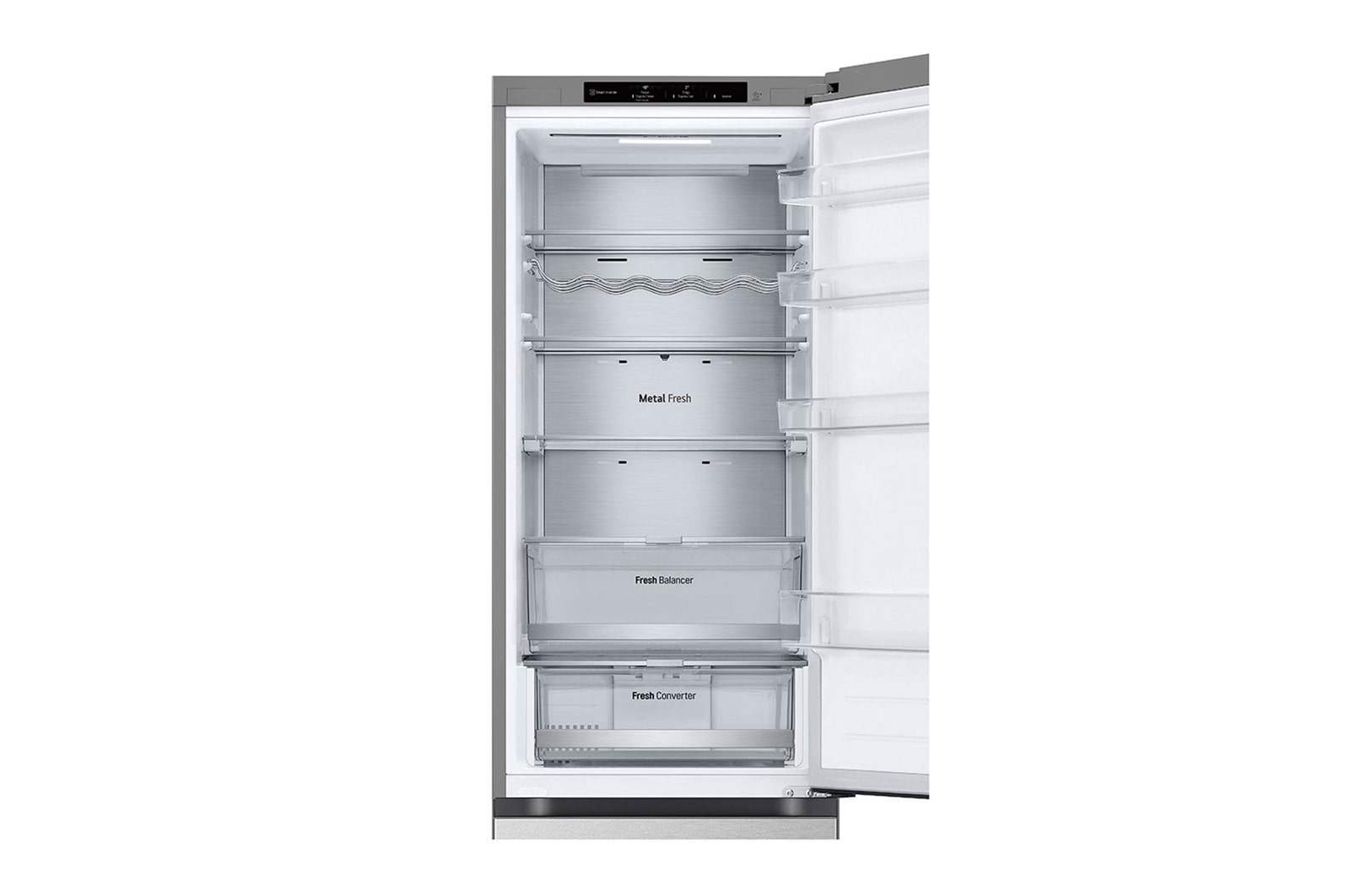 Front top door open with food view