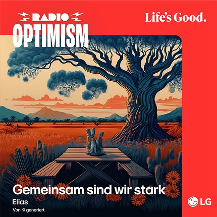Das Albumcover von „Gemeinsam sind wir stark“, erstellt von Elias mithilfe von KI.