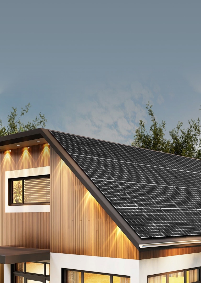 Einfamilienhaus mit hocheffizienten LG NeON 2 Solarmodulen