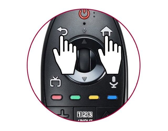 To cancel the linking of the Magic Control with your TV:1
