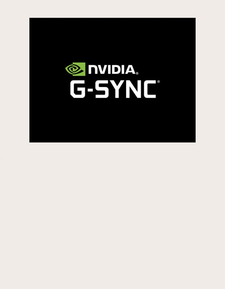 Logo: NVIDIA® G-SYNC® Compatible.