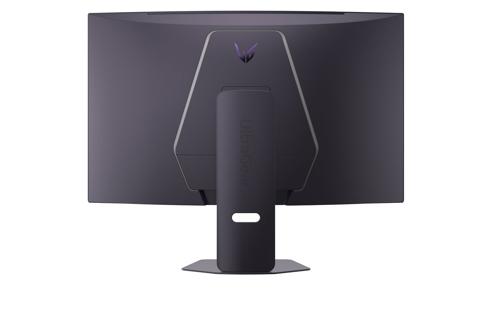 Ansicht von oben auf +30 Grad drehbaren Monitor