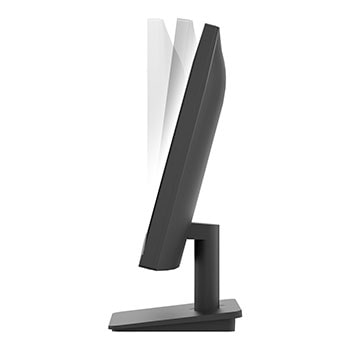 Seitenansicht des Bildschirms, der zur Neigungseinstellung bewegt wird