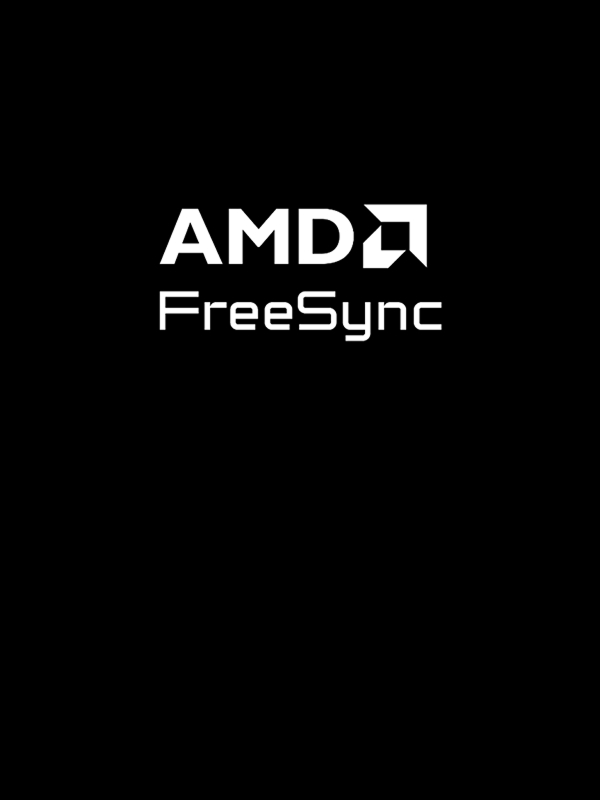 LG Monitor-Bild mit AMD FreeSync-Logo auf schwarzem Hintergrund illustriert variable Bildwiederholrate gegen Tearing.