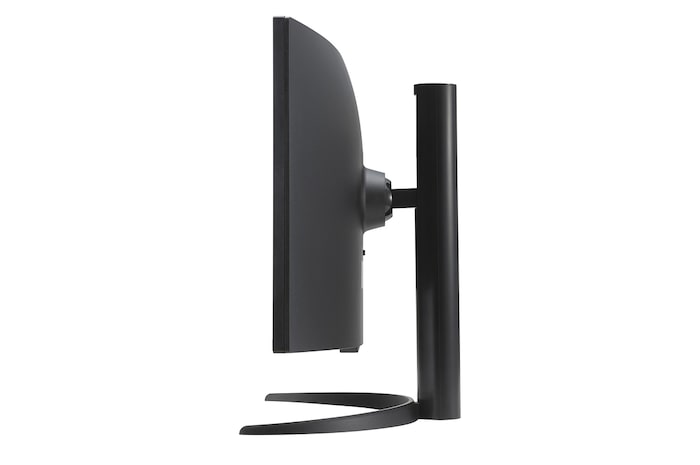 Seitenansicht des Monitors mit einem Höhenverstellbereich von 0 mm