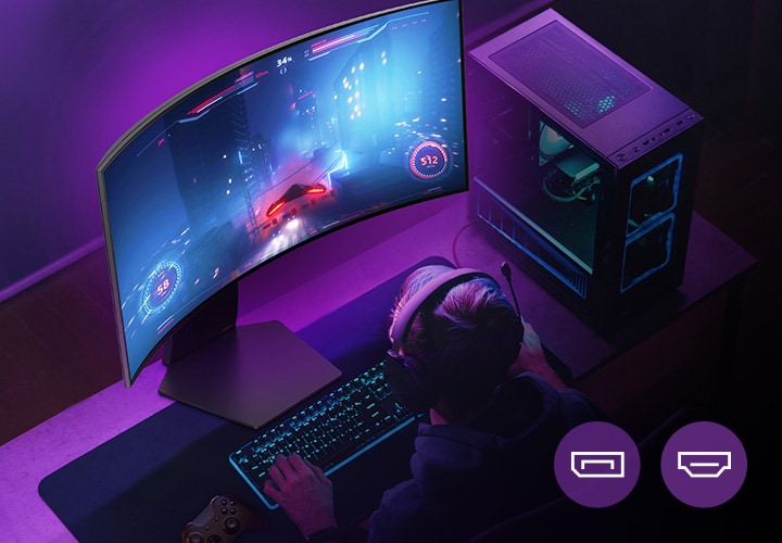 Spieler genießen eine 240 Hz Bildwiederholrate, die von DP 1.4 oder HDMI 2.1 unterstützt wird.