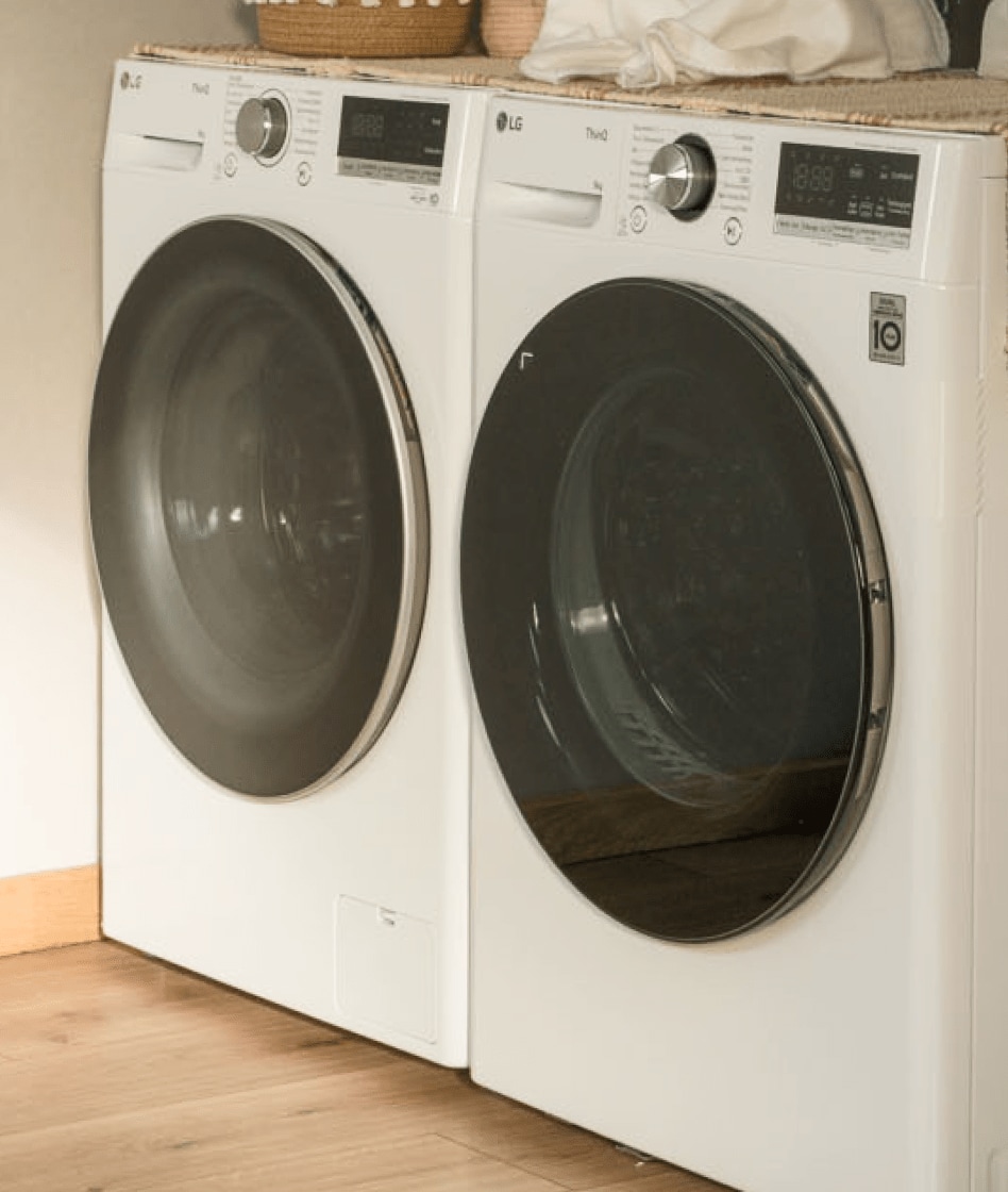 Anordnung von Waschmaschine und Trockner