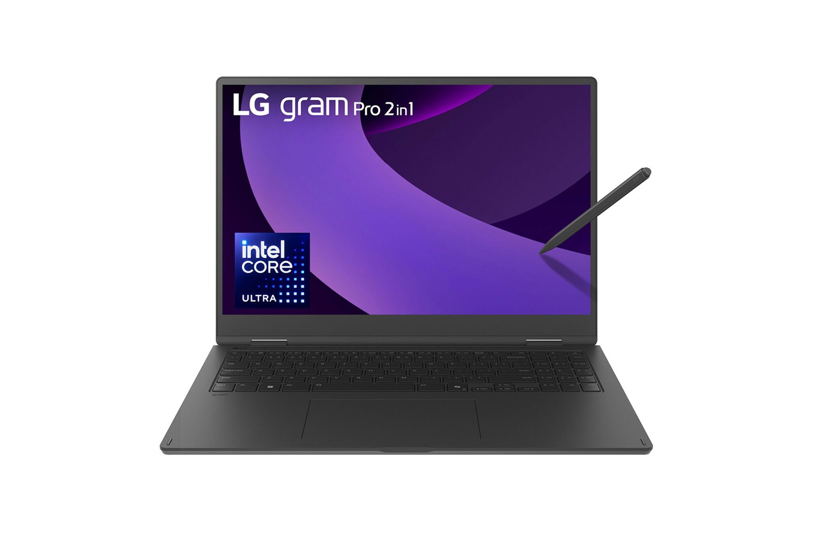 Vorderseite von 16 Zoll gram Pro 2in1 Laptop mit Windows 11 Pro | Intel® Core™ Ultra 7 Prozessor | 16GB LPDDR5x RAM | 1TB Dual SSD | 16TB90TP-K.AP78G