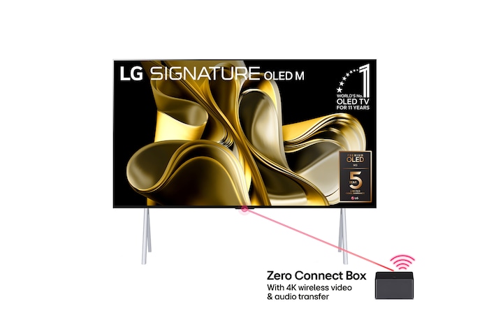 LG 97 Zoll LG SIGNATURE OLED M3, weltweit erster TV mit kabelloser Video- und Audioübertragung in 4K 120 Hz , OLED97M39LA