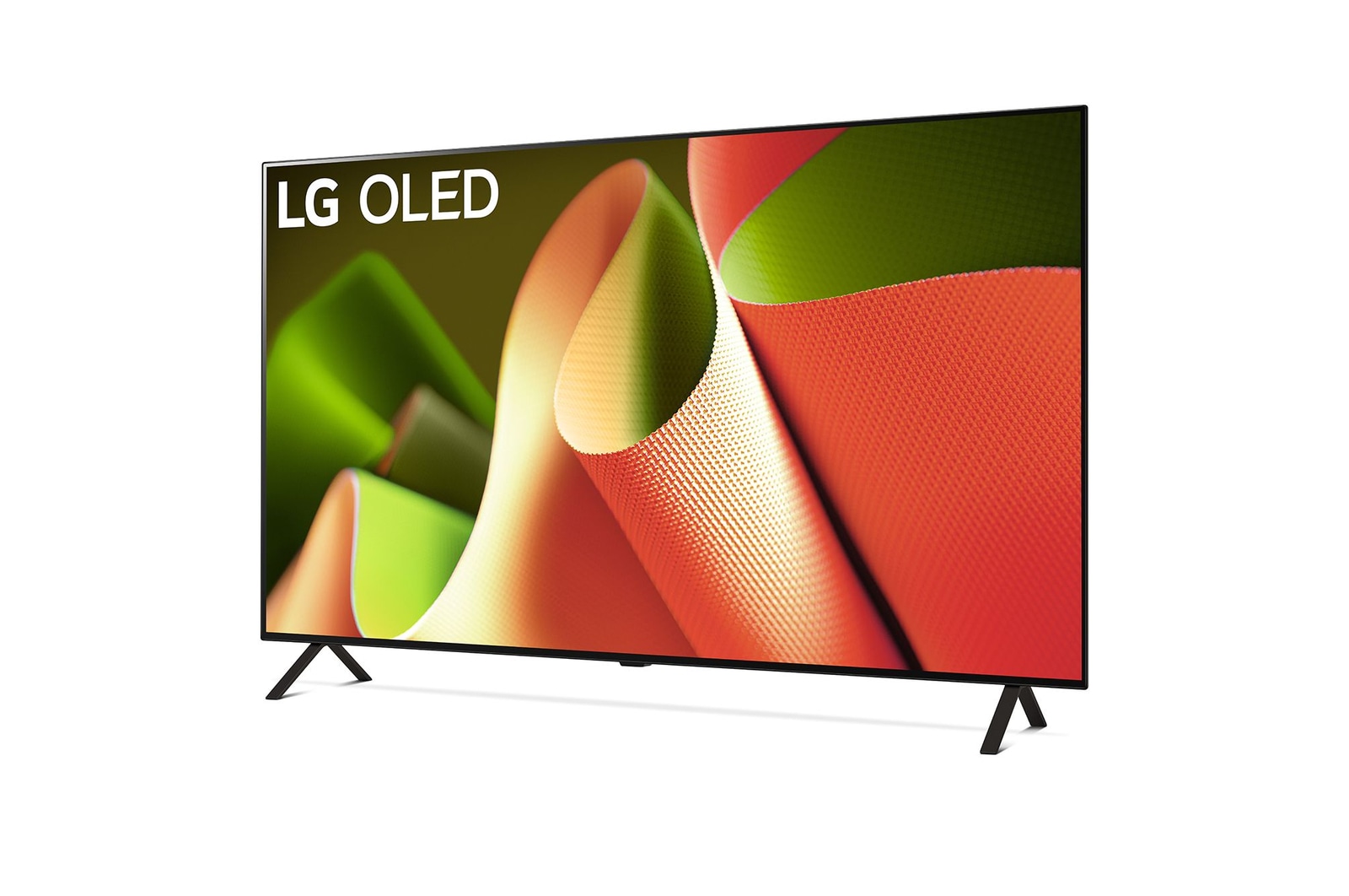 Leicht abgewinkelte Seitenansicht des LG OLED TV B4