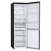 Left side view door open with food