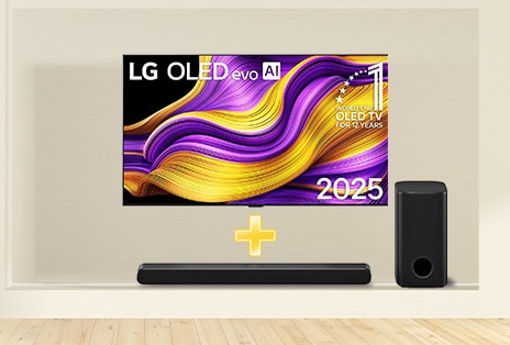 'Buy a 2025 LG QNED evo AI TV and get a free soundbar included.