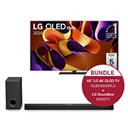 Vorderseite von 65 Zoll LG OLED evo G4 4K Smart TV OLED65G49LS.DS90TY