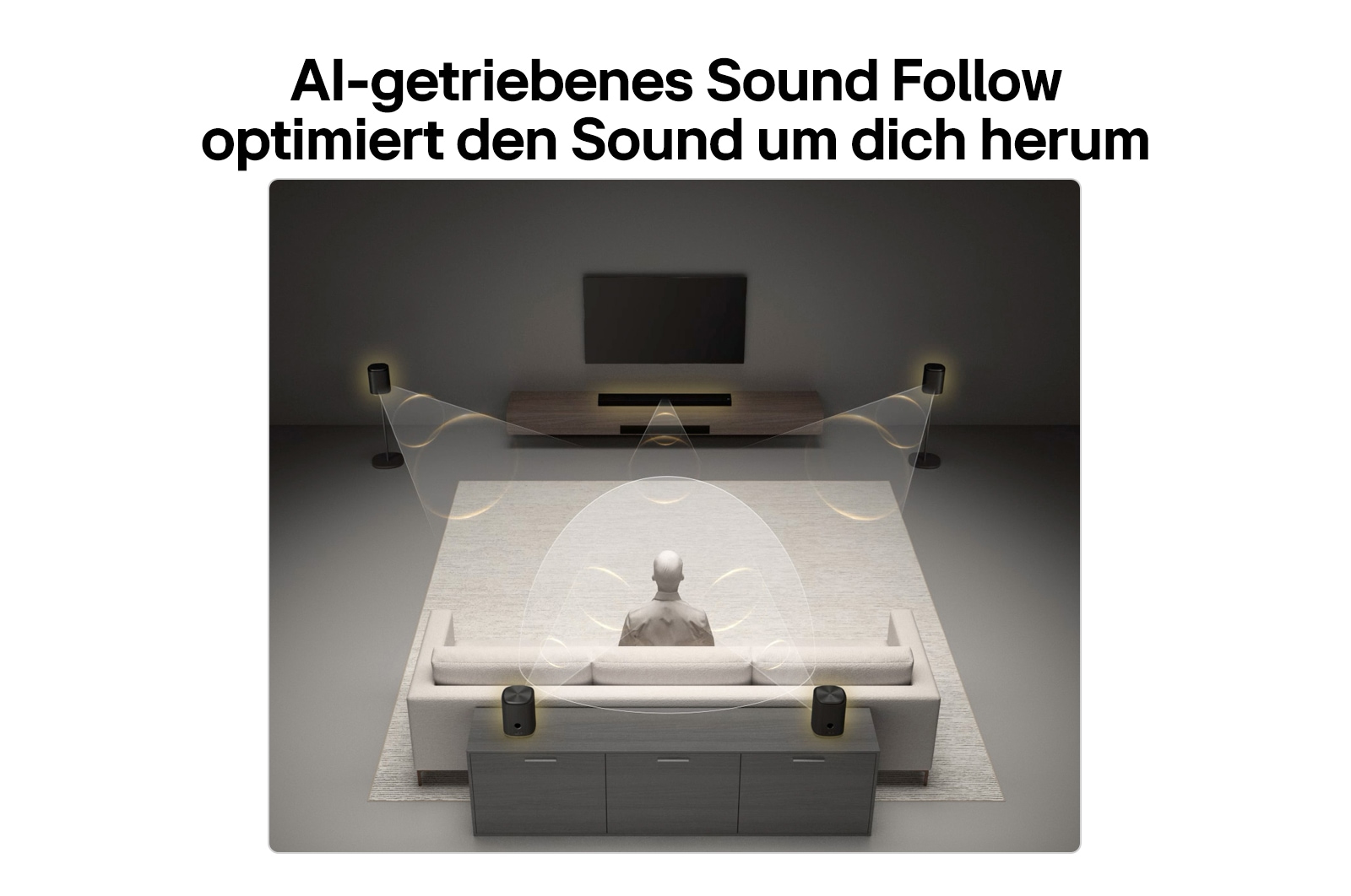 USP-Karte: AI-gestütztes Sound Follow optimiert den Klang um dich herum