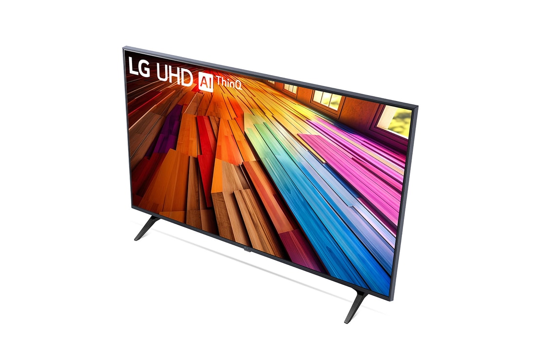 Nahaufnahme der Oberkante des LG UHD TV UT80