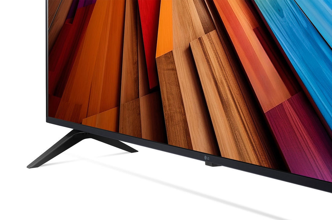 Nahaufnahme der Oberkante des LG UHD TV UT80