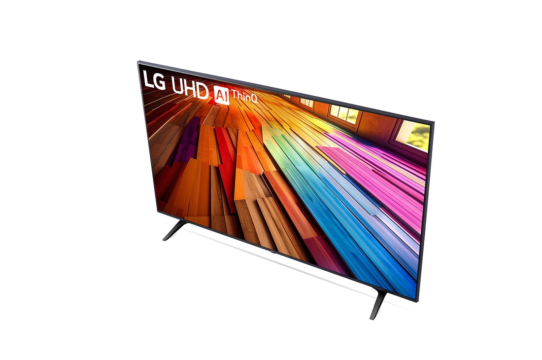 Nahaufnahme der Oberkante des LG UHD TV UT80