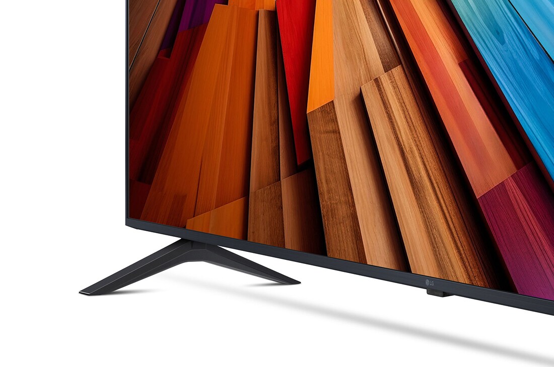 Nahaufnahme der Oberkante des LG UHD TV UT80