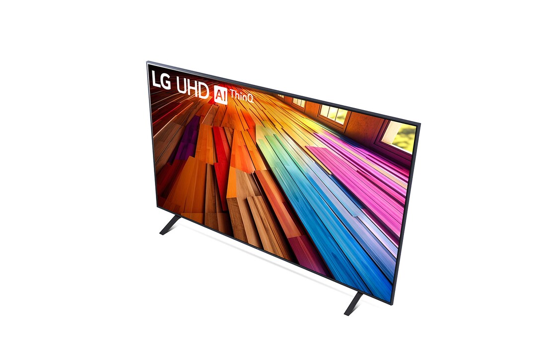Nahaufnahme der Oberkante des LG UHD TV UT80