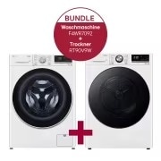 Vorderseite von Waschmaschine (9 kg, 1.360 U./Min.) und Trockner (9 kg) im Set | F4WR7092.RT90V9W F4WR7092.RT90V9W