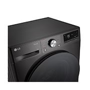 LG Waschmaschine mit 9 kg Kapazität | EKK A | 1400 U./Min. | Platinum Black mit schwarzem Bullaugenring | F4WR709YB, F4WR709YB, F4WR709YB