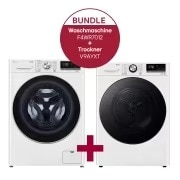 Vorderseite von Waschmaschine (11 kg, 1.400 U./Min.) und Trockner (10 kg) im Set | F4WR7012.V9AYXT F4WR7012.V9AYXT