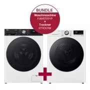 Vorderseite von Waschmaschine (9 kg, 1.400 U./Min.) und Trockner (9 kg) im Set | F4WR709YP.RT90V9W F4WR709YP.RT90V9W