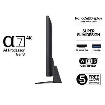 43” LG NanoCell AI NANO81 4k Smart TV 2025
