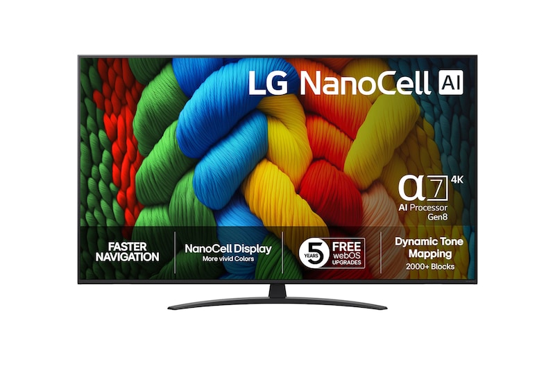 55” LG NanoCell AI NANO81 4k Smart TV 2025