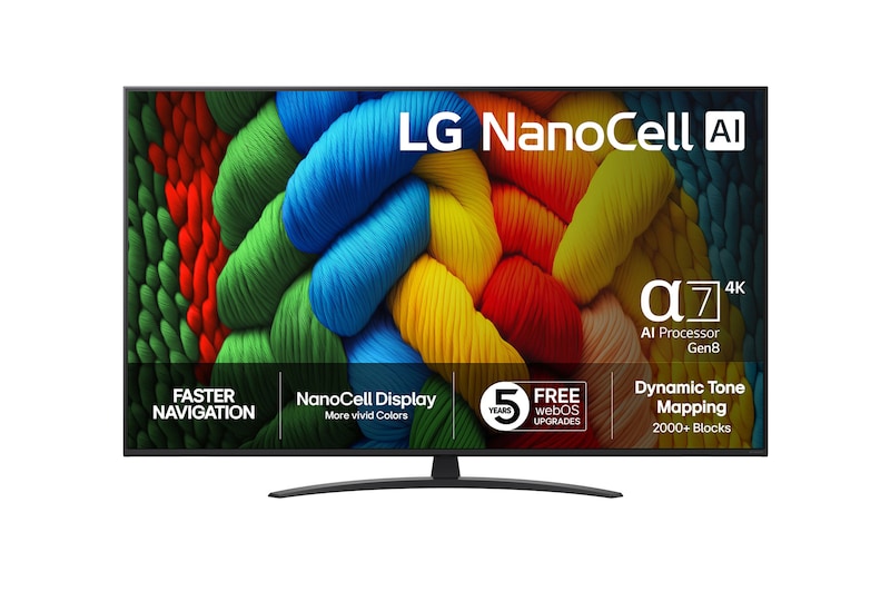 65” LG NanoCell AI NANO81 4k Smart TV 2025